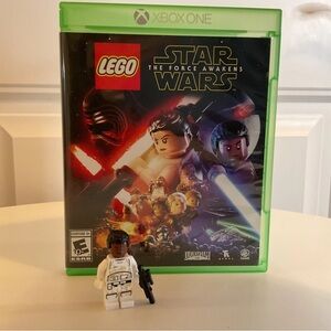 Lego Star Wars The Force Awakens XBOX one Video Game 2016 And Finn Lego Figure